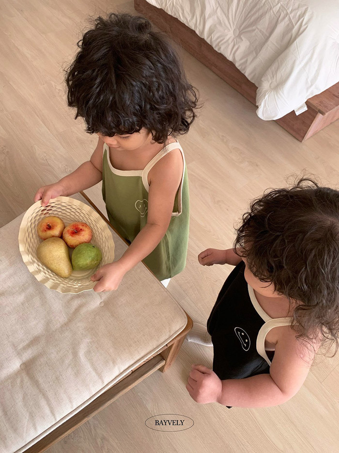 正韓夏BAYVELY 兩色笑臉連身褲