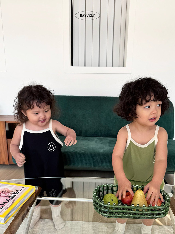 正韓夏BAYVELY 兩色笑臉連身褲