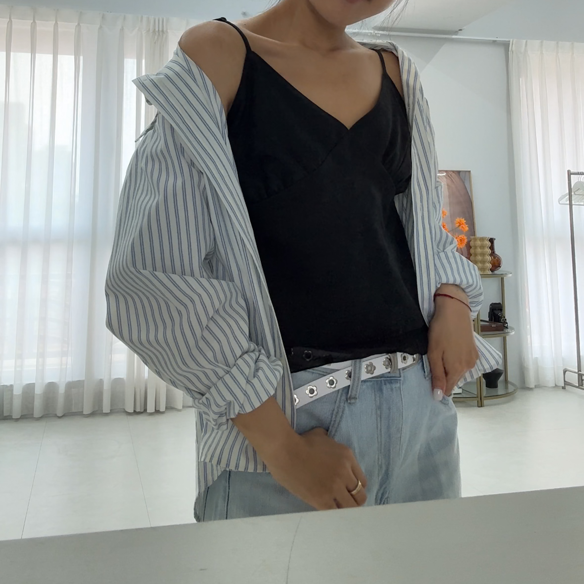 A31渡假白藍配色條紋襯(白底)