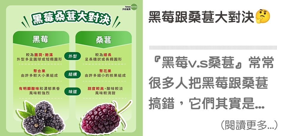黑莓桑葚傻傻分不清🤔【天時莓果Timesberries】