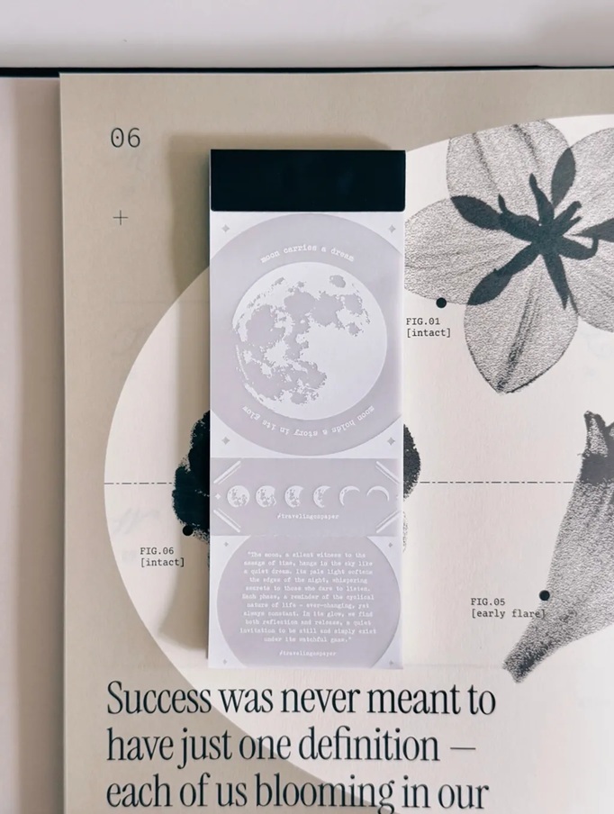 紙上旅行．Moon carries a dream 描圖紙便簽本