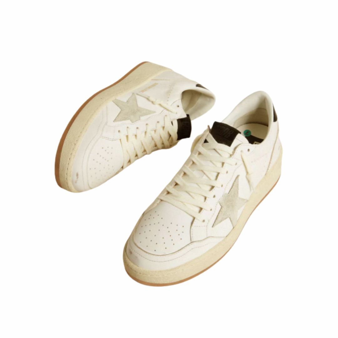 1FF0101-612 [GOLDEN GOOSE] Women's Ball Star With Ice-Gray Suede Star And Glossy Black Leather Heel Tab White (SS26) #GWF00804 F006970-10220 (S-EU-E)
