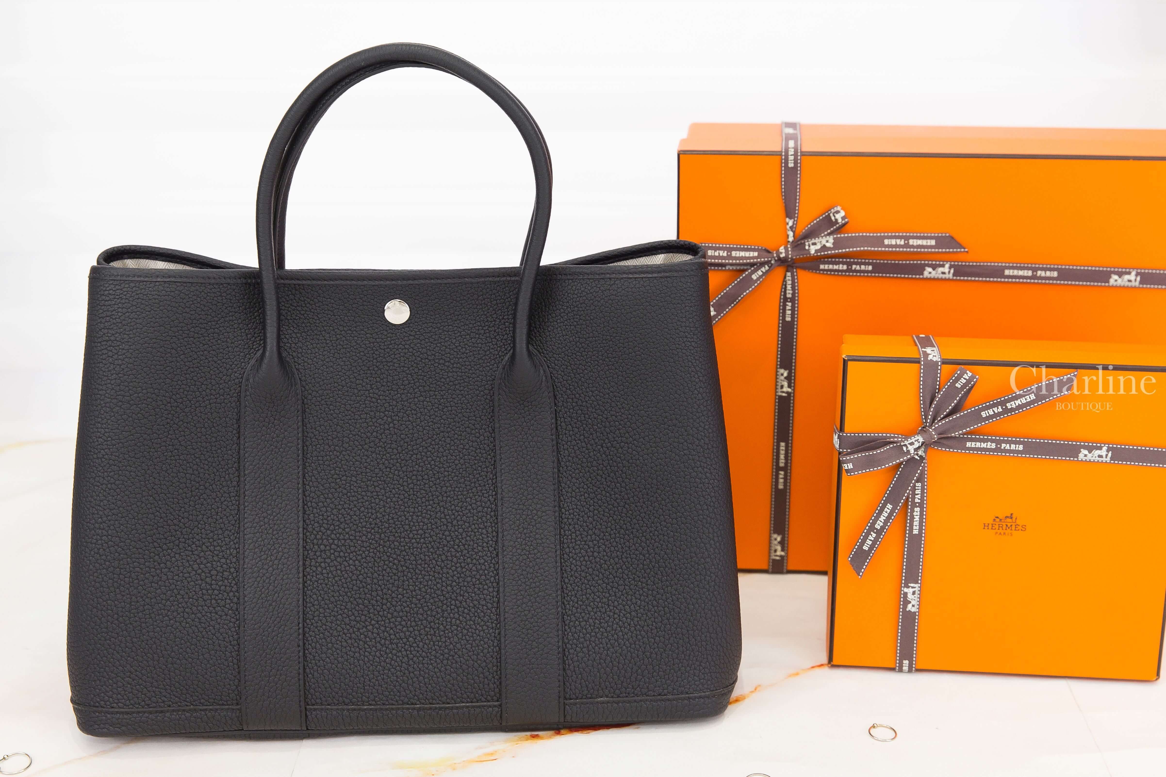 Hermès Garden Party 36cm 89 Noir Veau Negonda 黑色手提包