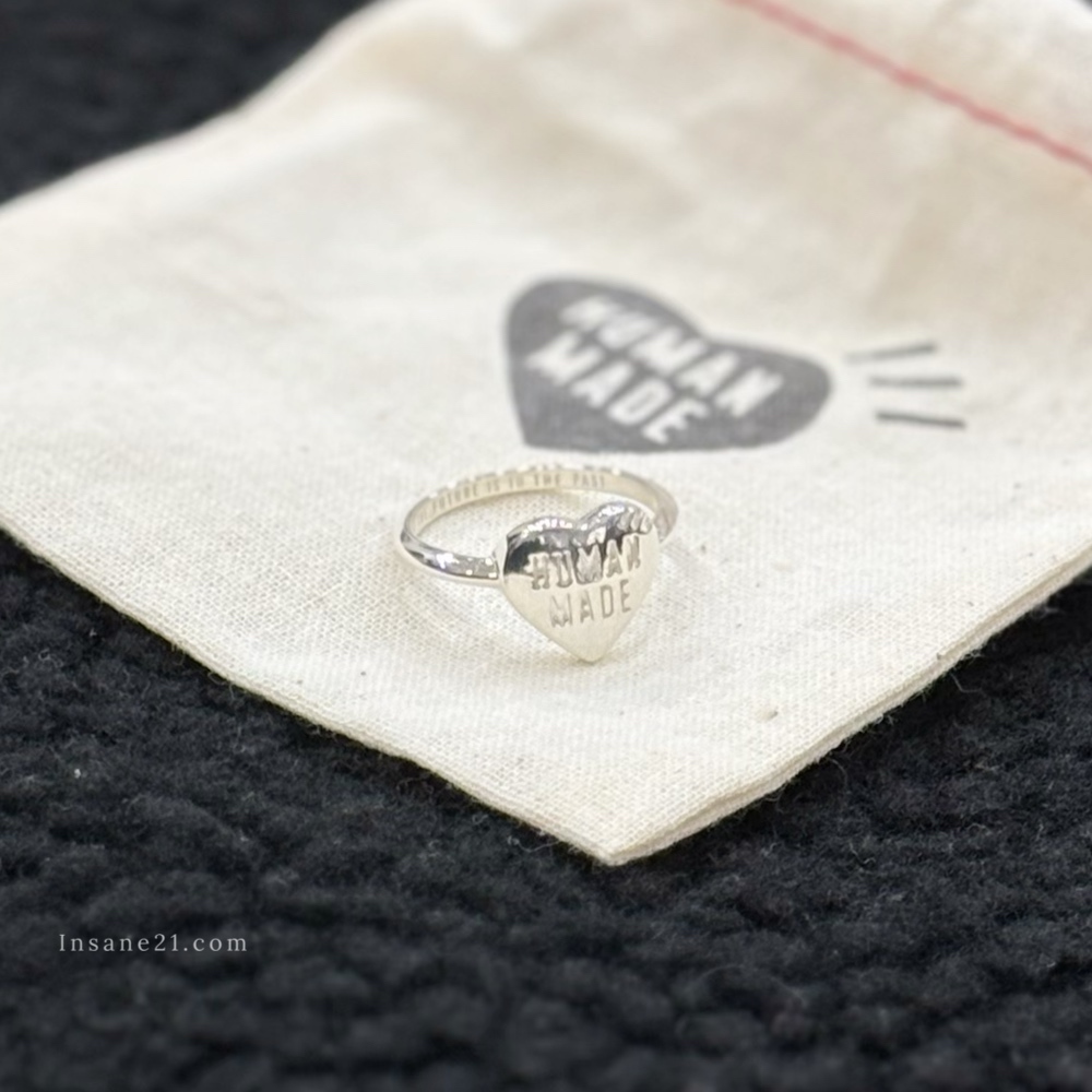 HUMAN MADE 愛心戒指 925銀 經典LOGO 飾品 男女適用
