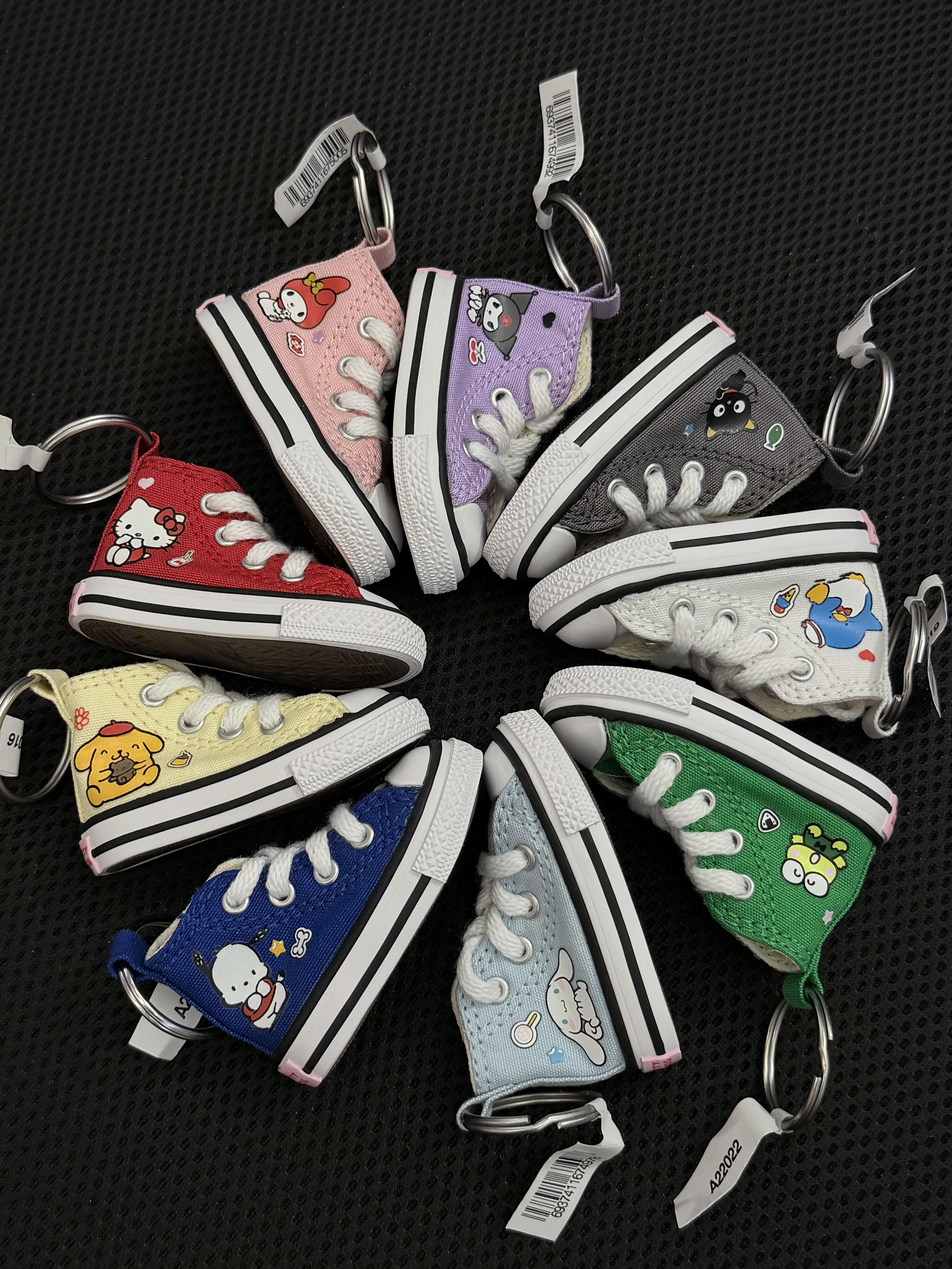 【預購】Converse X Sanrio 三麗鷗 Hello Kitty And Friends聯名款 Mini帆布鞋 鑰匙圈 吊飾