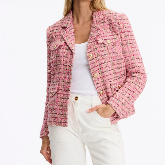 1LU0330-117 [LEO & UGO] Jacket With Gold Buttons Pink #KE324-PINK (EU)