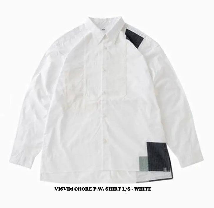 VISVIM CHORE P.W. SHIRT L/S - WHITE SIZE 2 PRE ORDER ITEM (預訂中)
