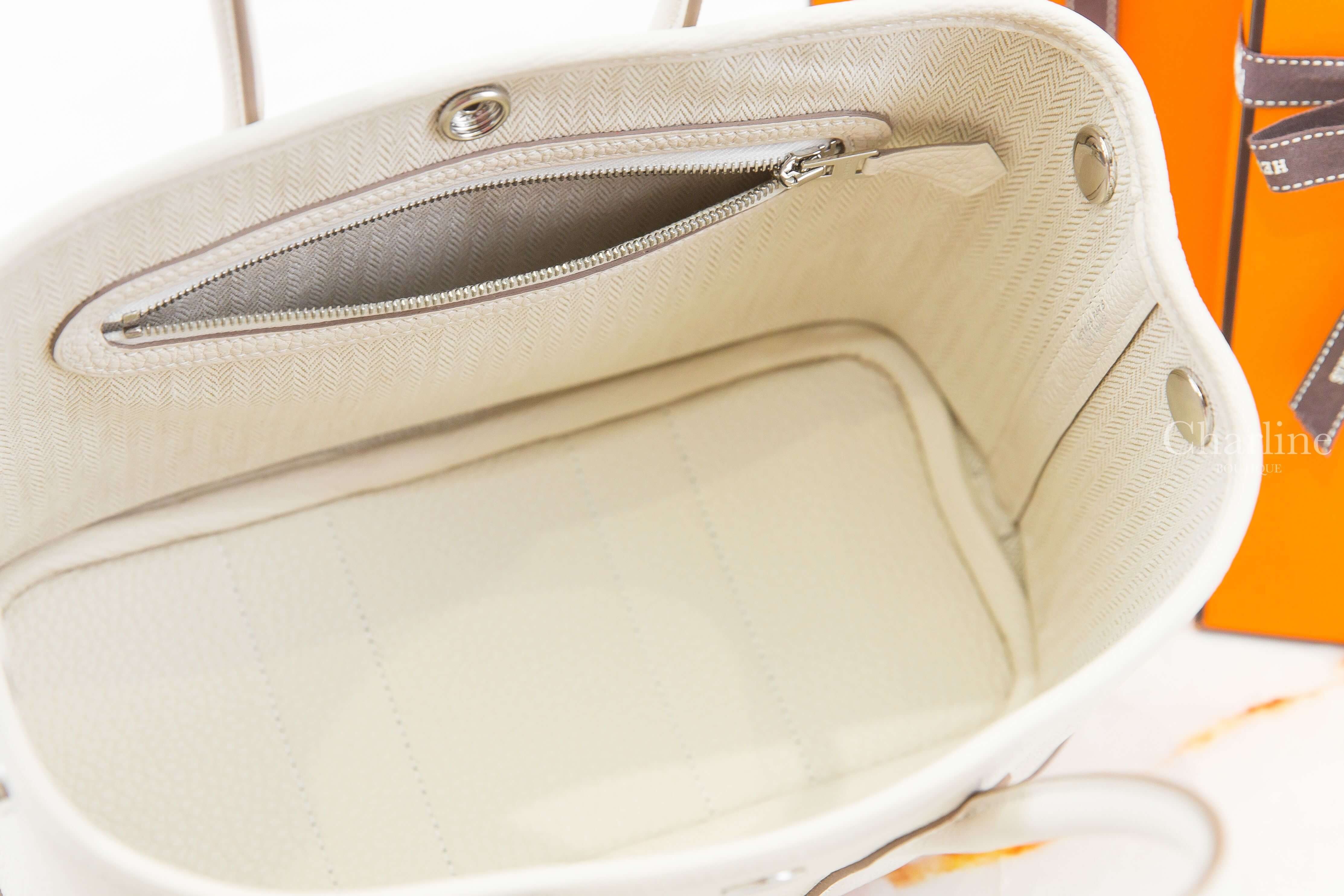 Hermès Neo Garden Party 23cm 10 Craie Togo 奶昔白迷你手提包-Charline Boutique 精品代購