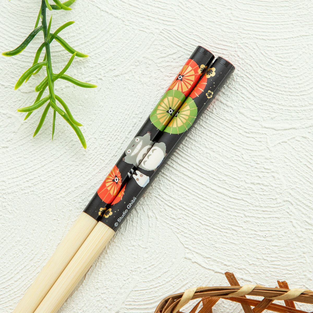 竹筷 龍貓 日本傘 21公分
