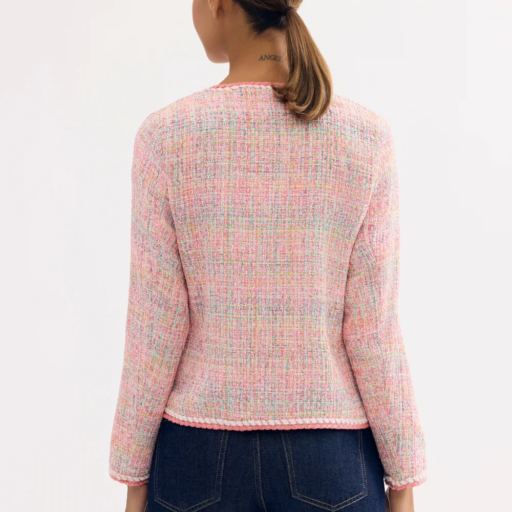 1LU0330-027 [LEO & UGO] Pastel Tweed Jacket Pink #JE937-SC (EU)
