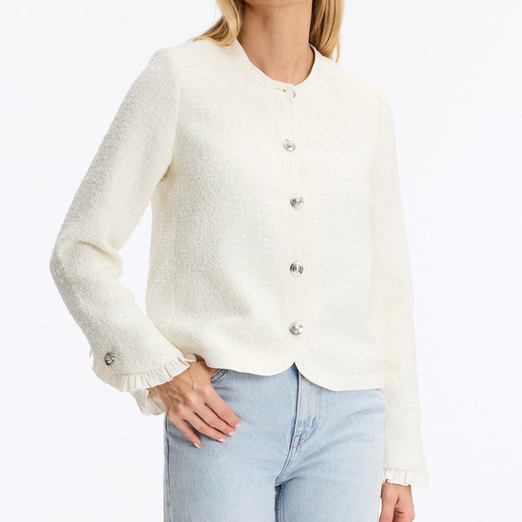 1LU0330-124 [LEO & UGO] Chanel Jacket White #KE377-WHITE (EU)