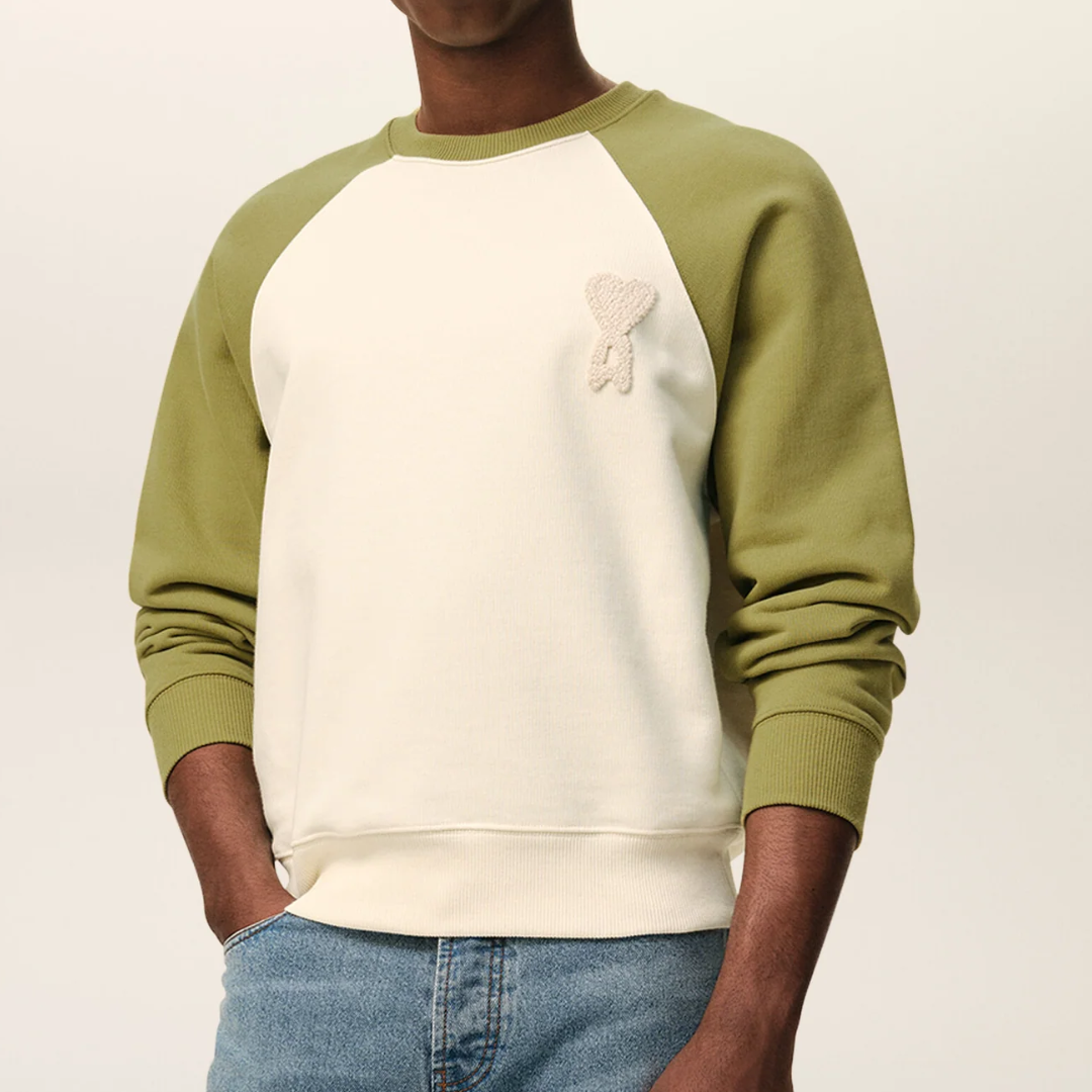 1FF0101-440 [AMI PARIS] Ami De Coeur Cotton Hoodie Beige (SS26) #USW782.U747.A041 (C-EU-E)