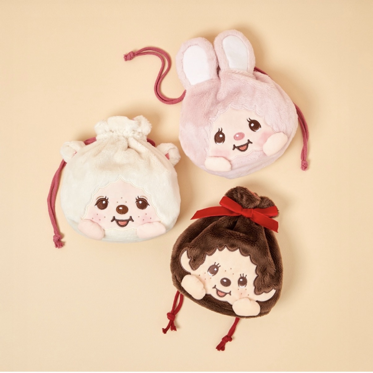 韓國限定蒙奇奇束口袋