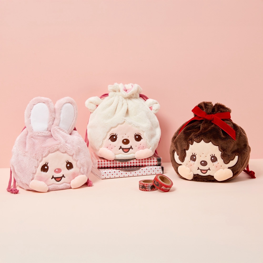 韓國限定蒙奇奇束口袋