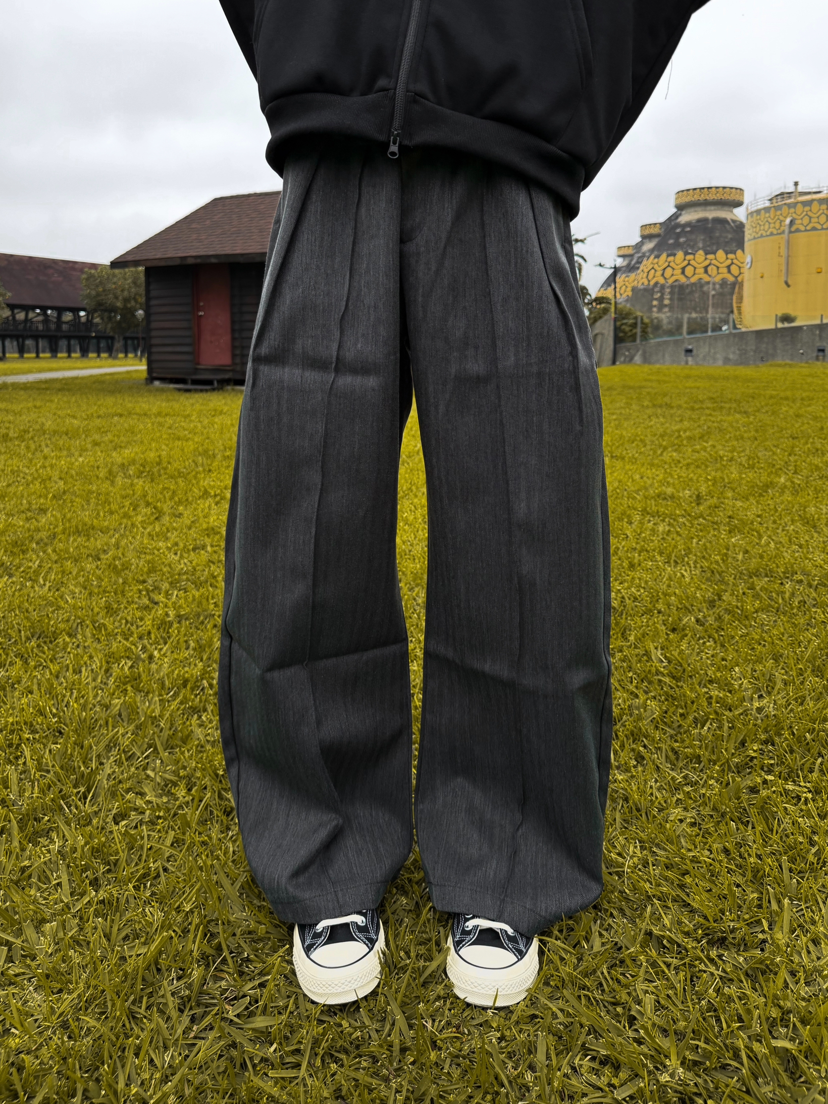 （部分現貨）韓系西裝老錢線條寬褲