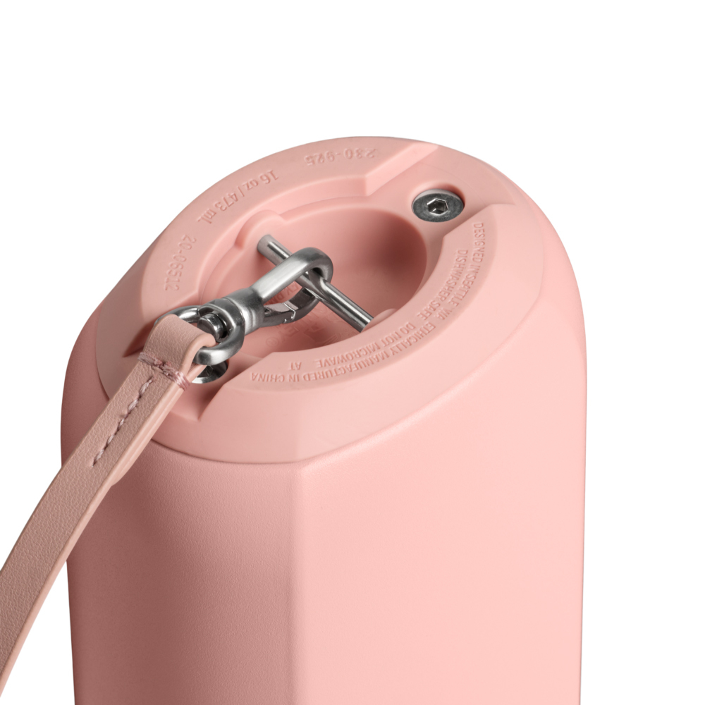 STANLEY ALL DAY 系列 自由掛扣隨行水壺 0.47L / 蜜桃粉+圈圈反光背帶