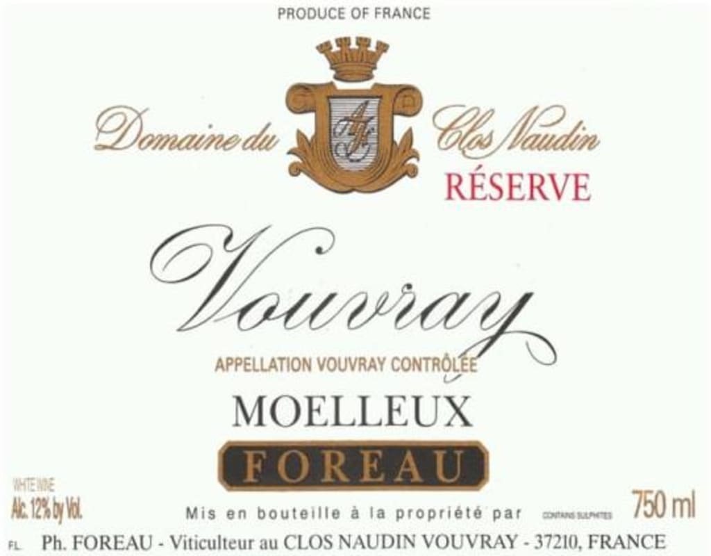 Clos Naudin Foreau Moelleux Réserve 2020