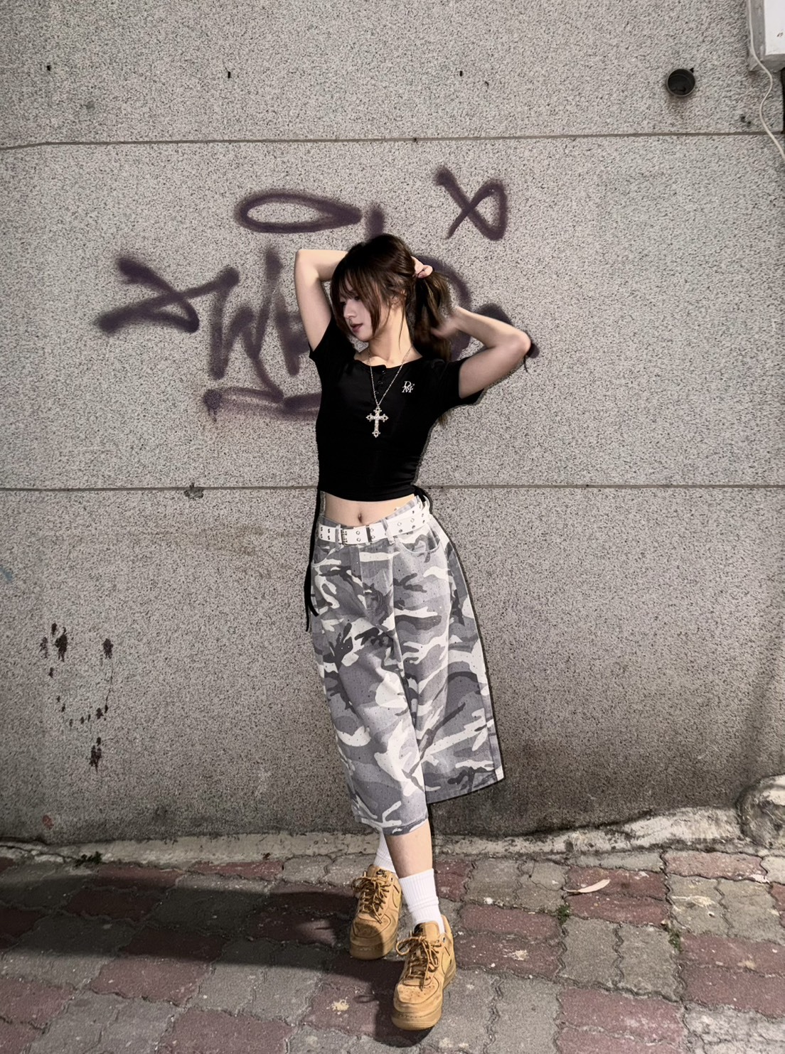 (GOAL) 閃鑽迷彩七分褲 SL01