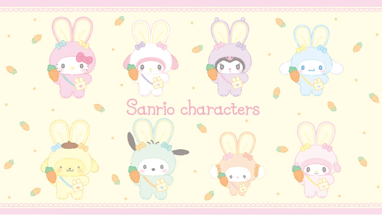 SANRIO 三麗鷗 春日 兔兔 大耳朵 胡蘿蔔 吊飾