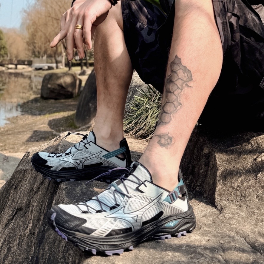 MIZUNO RACER TRAIL SE V2 灰黑 藍 溯溪鞋 透氣 美津濃 D1GH261203