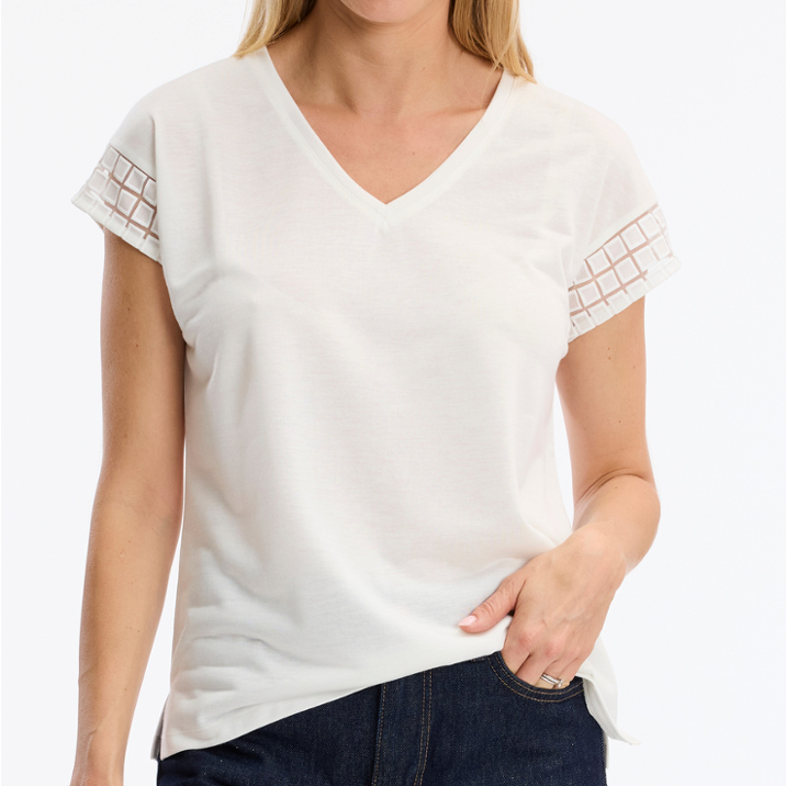 1LU0330-153 [LEO & UGO] T-Shirt White #TEW555-WHITE (EU)
