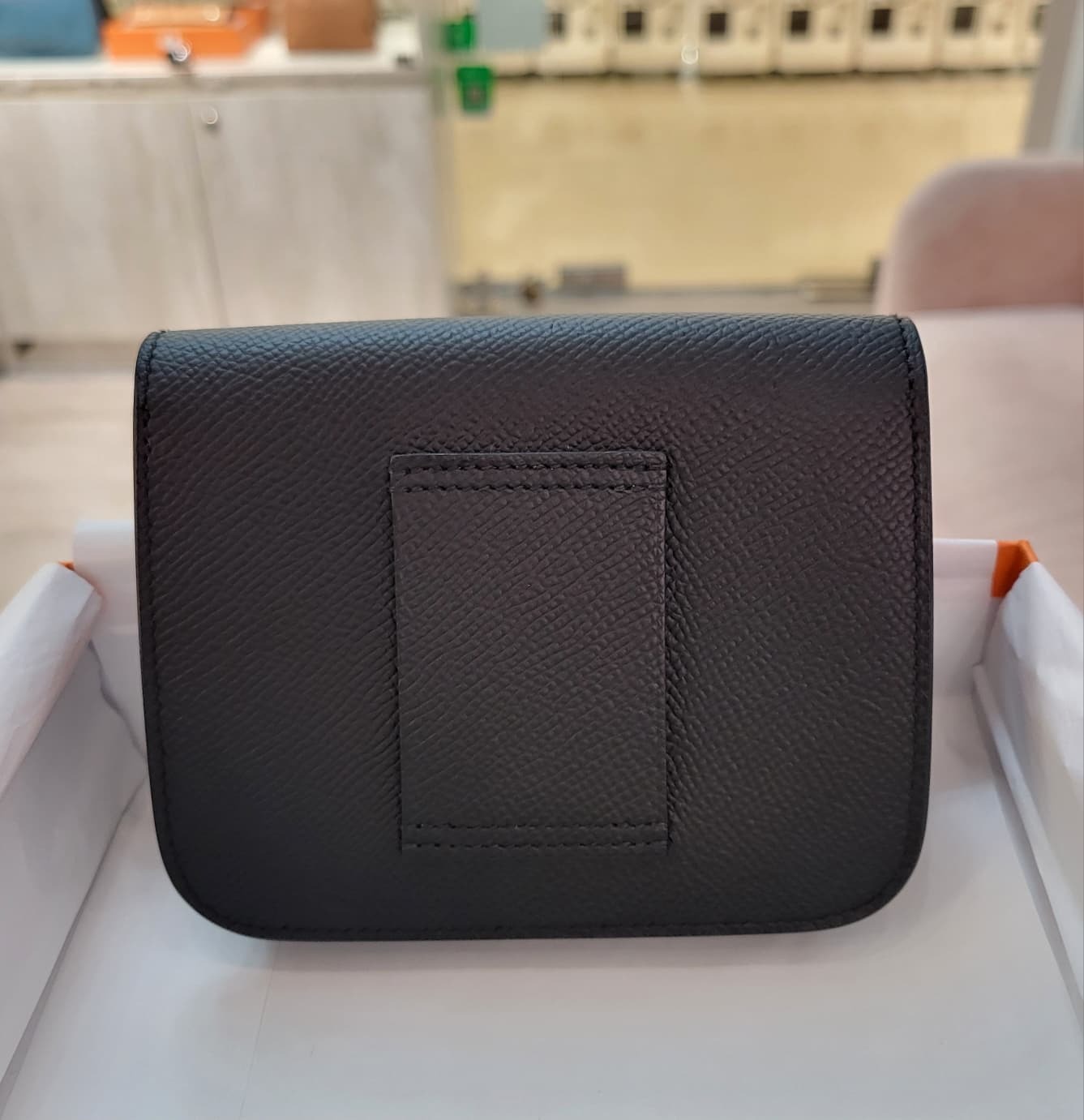 UNUSED HERMES constance slim NOIR CC Epsom 黑色金扣