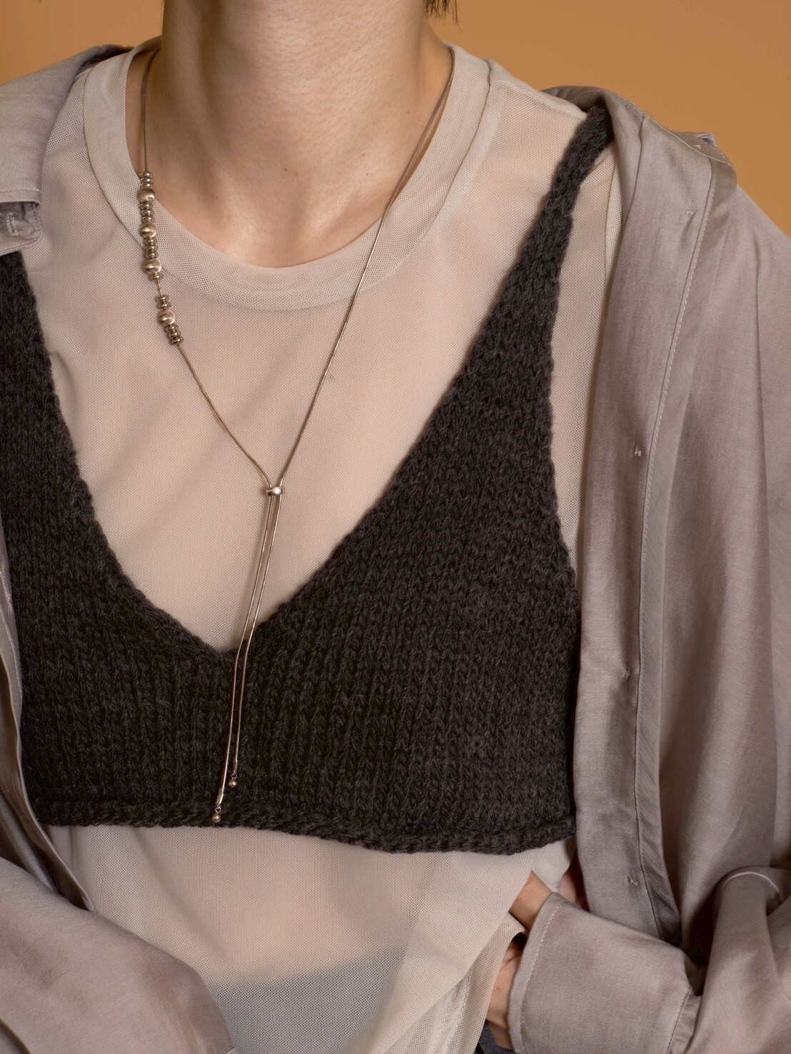 畫龍點睛必收鉤針小背心/2色均碼/深灰