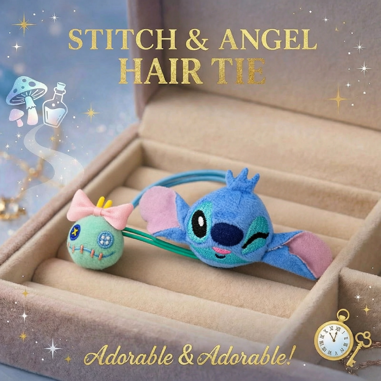 迪士尼史迪仔 - 兒童髮飾 3D髮帶 毛絨頭