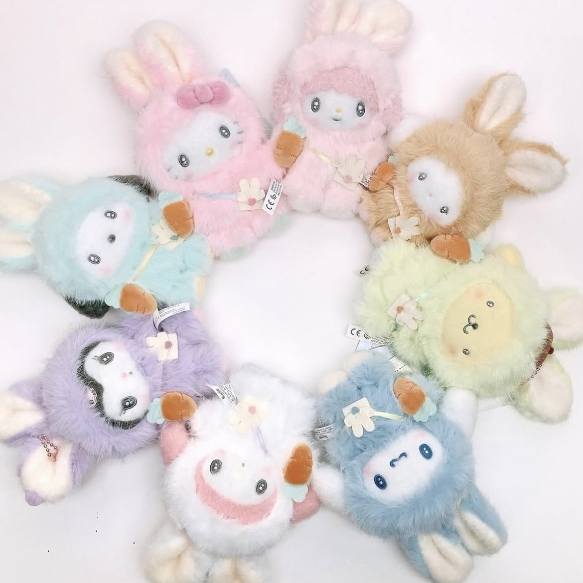 SANRIO 三麗鷗 春日 兔兔 大耳朵 胡蘿蔔 吊飾