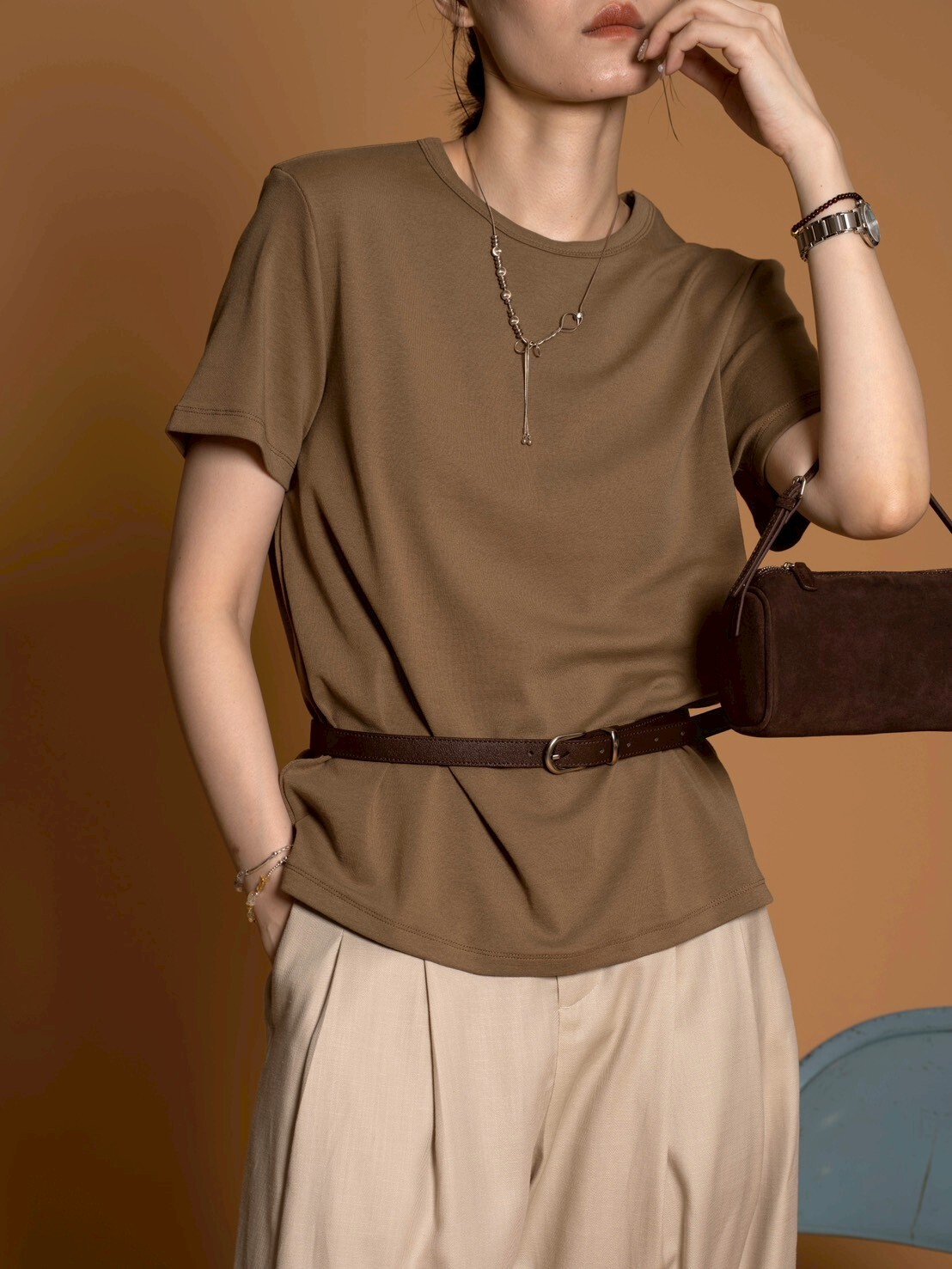 不挑身型的後中線爆彈T/9色均碼/大人感咖