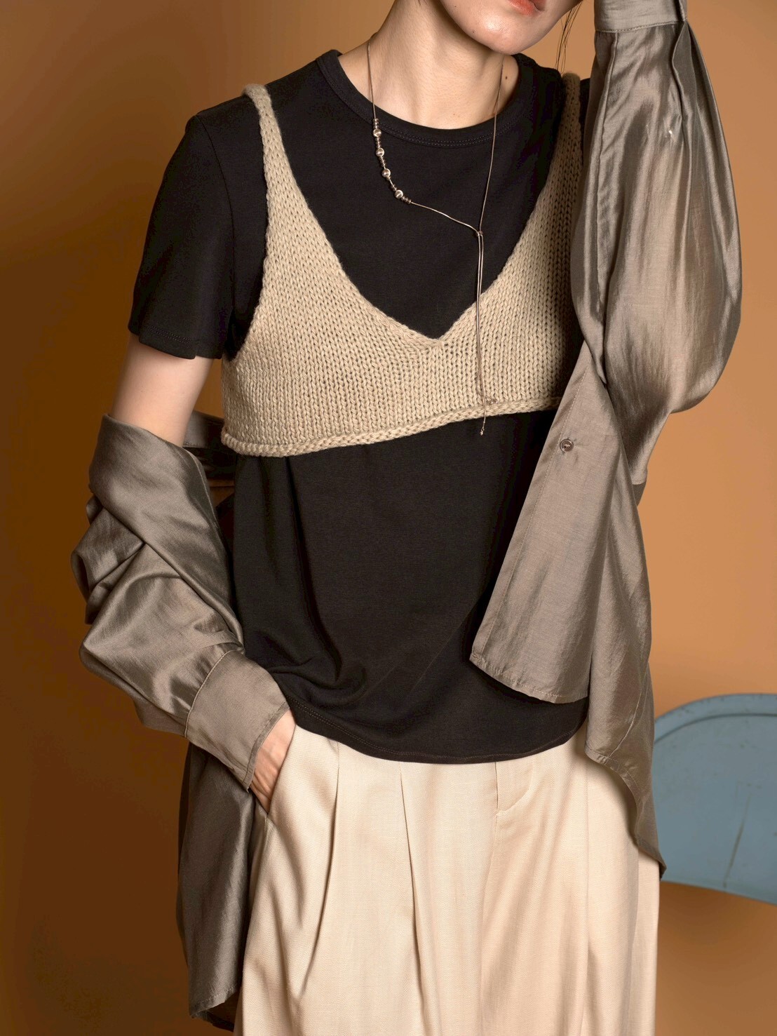 不挑身型的後中線爆彈T/9色均碼/泥灰