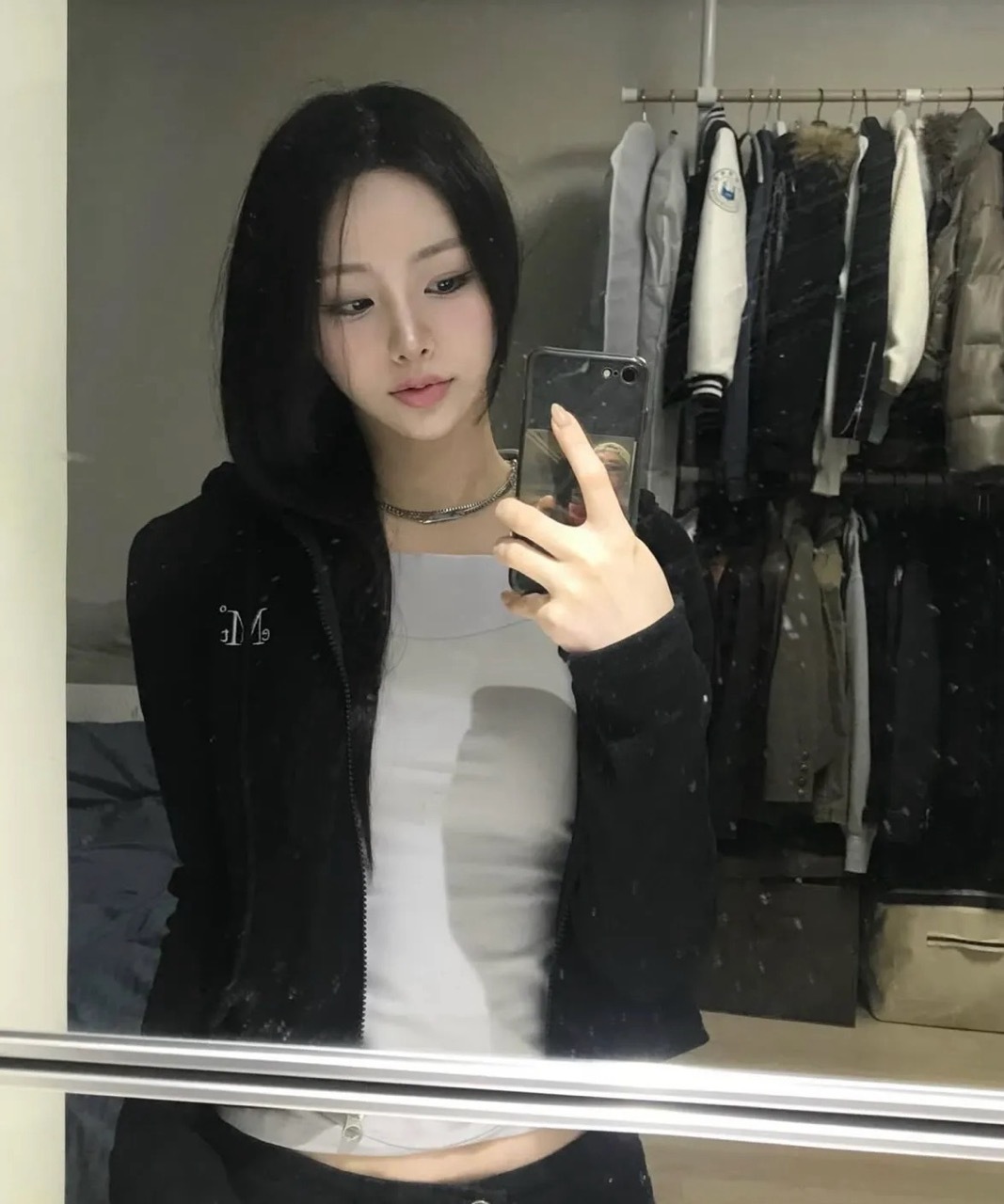 韓國限定🇰🇷 MUCENT VIV TWO-WAY CROP KNIT ZIP-UP 羅紋 針織 短版 拉鍊外套 雙拉鏈 連帽外套 / 預購