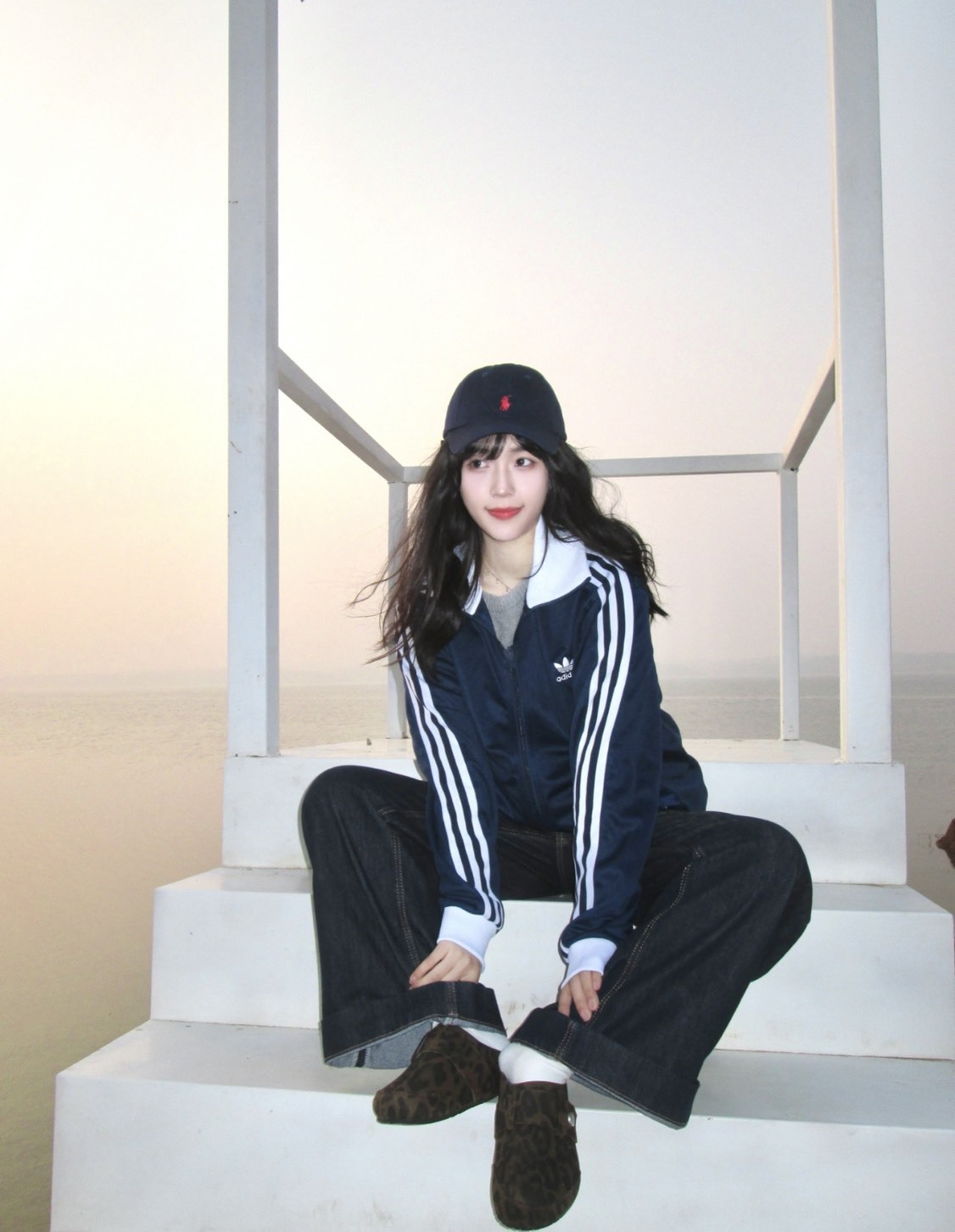 【代購】Adidas Originals Adicolor 經典三線立領外套 深藍/白 KE3526