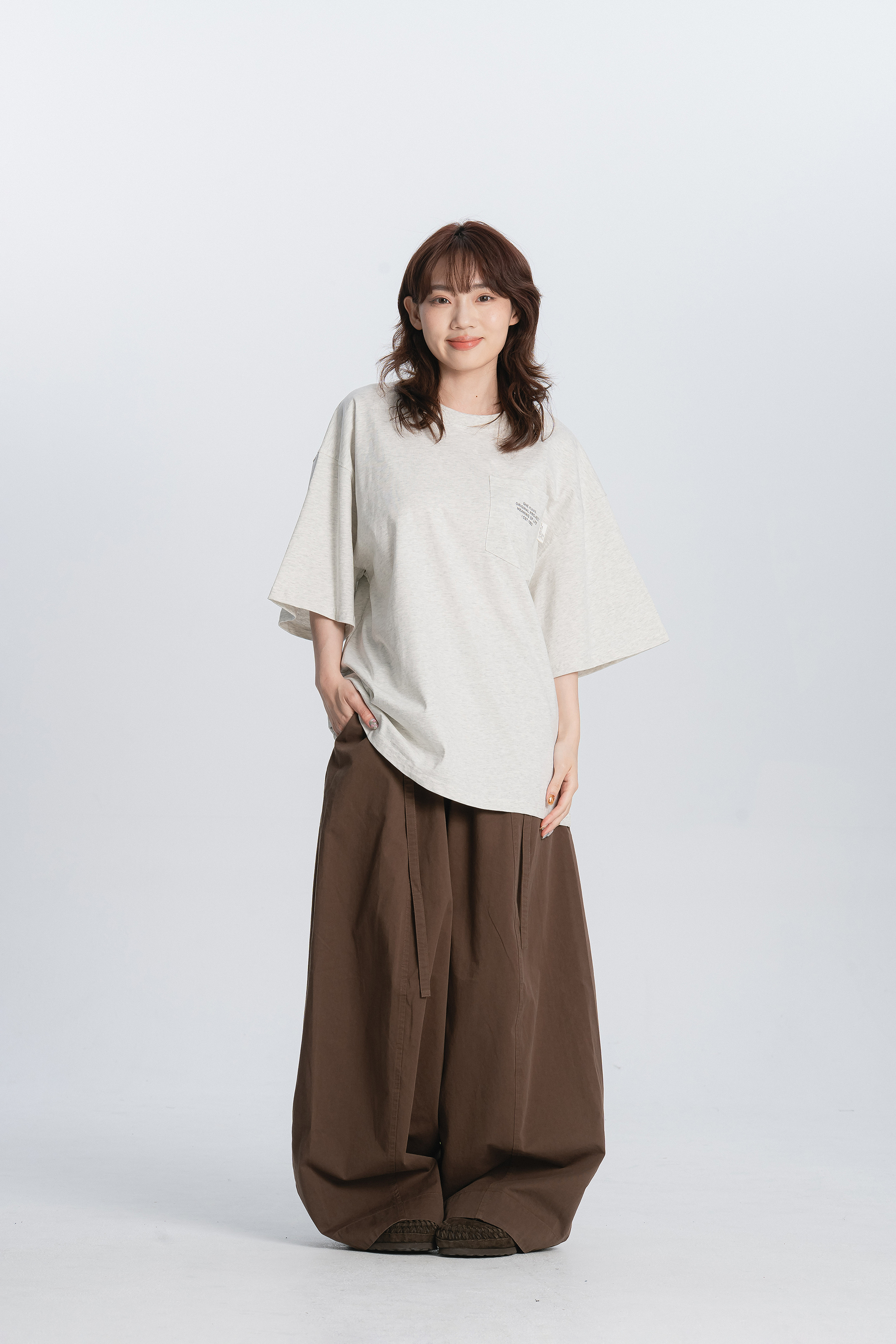 Fresh Start｜素面綁帶直筒寬褲 3色