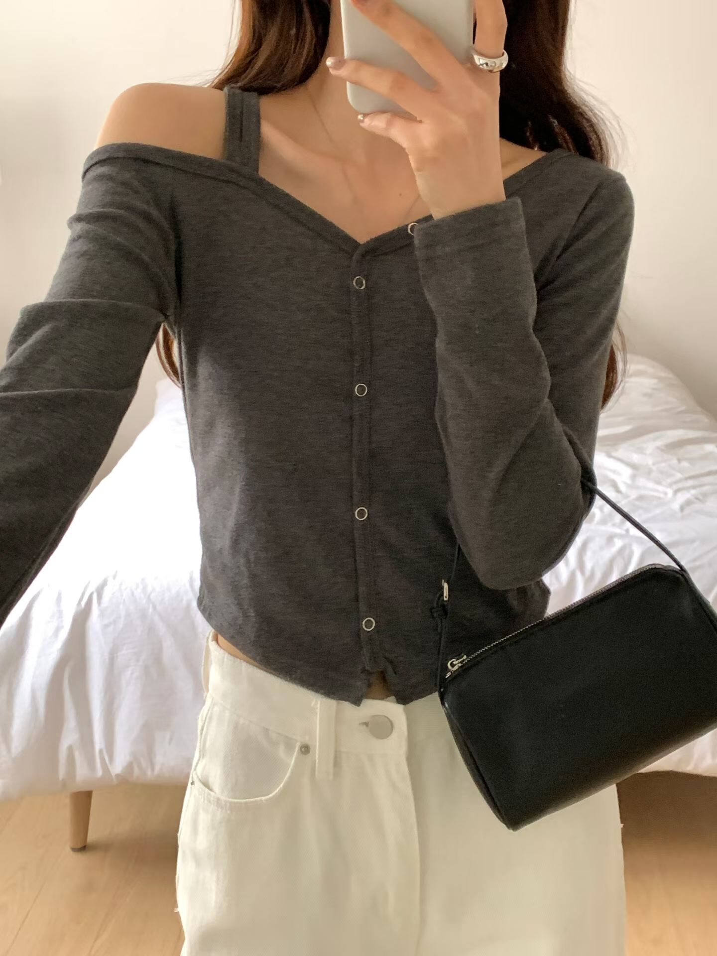 #15_長袖排扣上衣