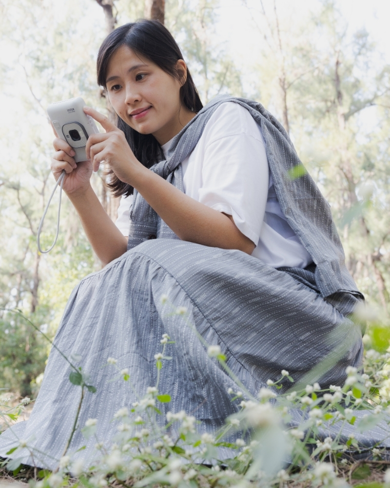 印度蓋染工藝純棉 蛋糕裙 - 芒草灰