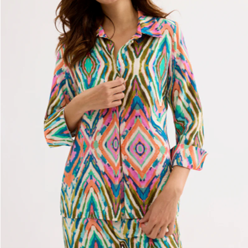 1LU0330-080 [LEO & UGO] Multicolor Graphic Print Shirt #EE621-SC (EU)