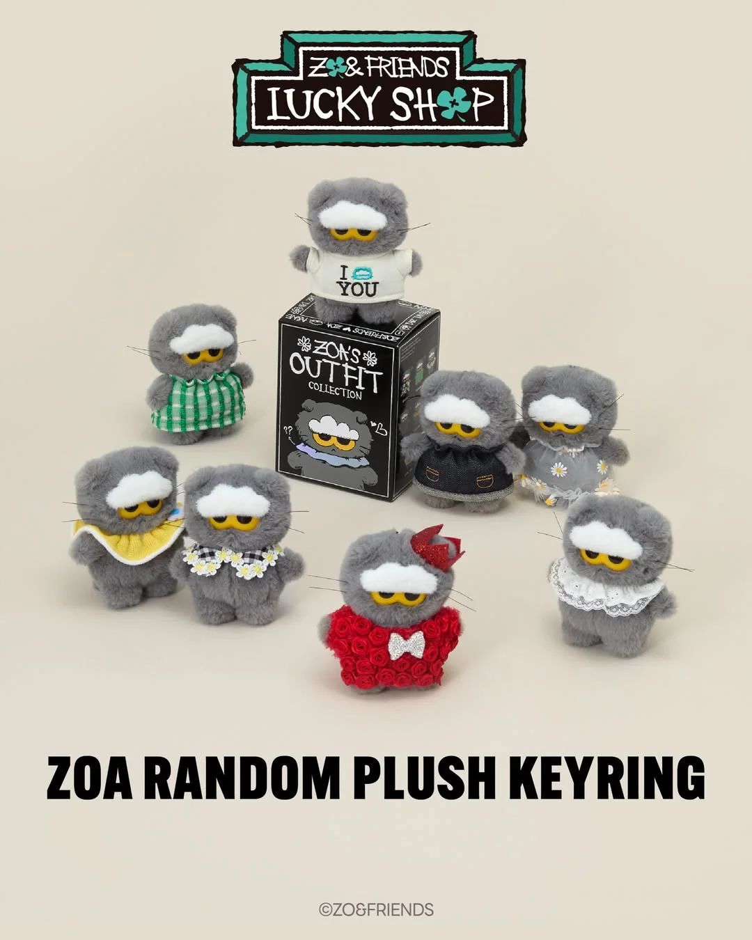 ZO & FRIENDS ~ ZOA RANDOM PLUSH KEYRING