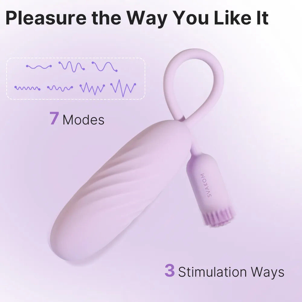 SVAKOM Plume 智能無線震蛋連挑逗顫動小尾巴 - 淺紫色