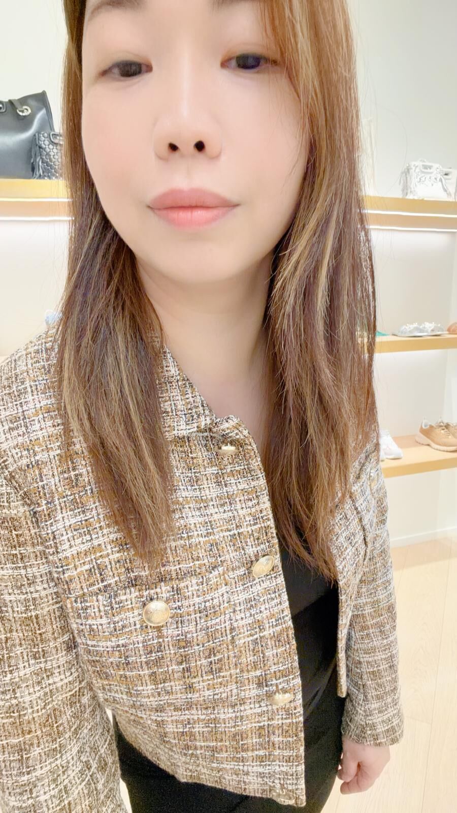 Maje 灰黃黑色短身外套 #MFPVE00626