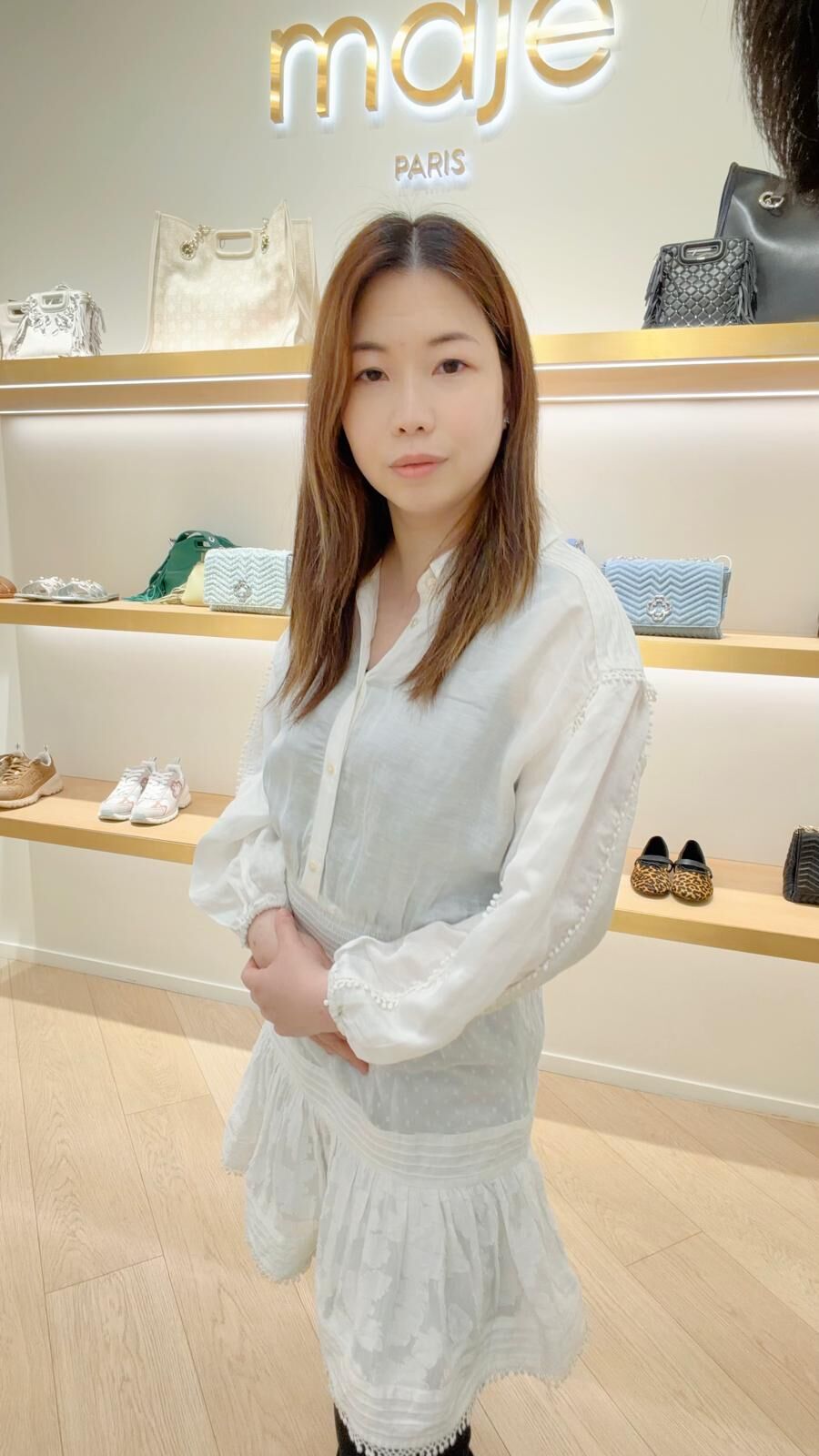 Maje 白色連身裙 #MFPRO03699