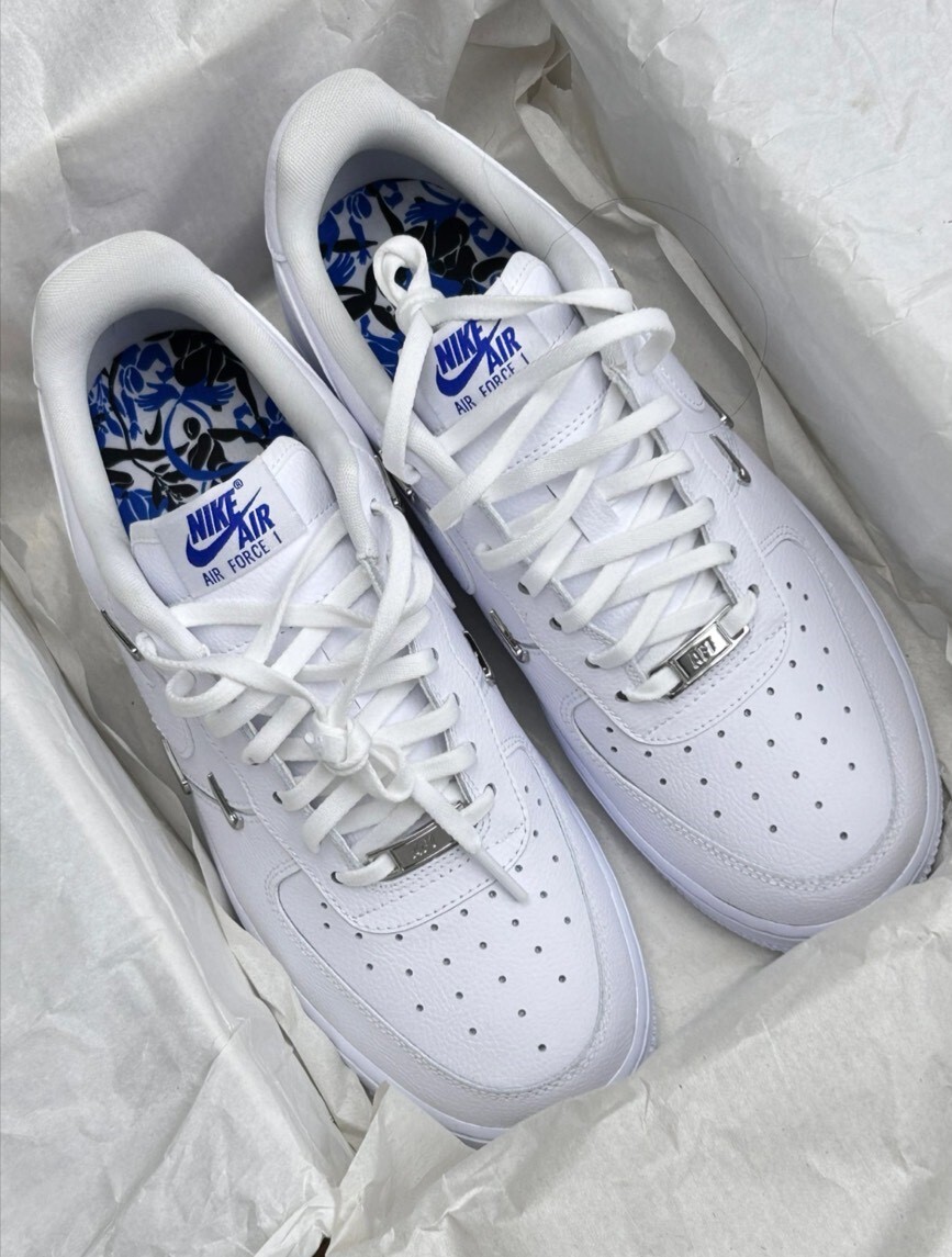 Nike Air Force 1 Low LX Chrome Luxe AF1 白藍四鈎 泫雅同款 女鞋 CT1990100