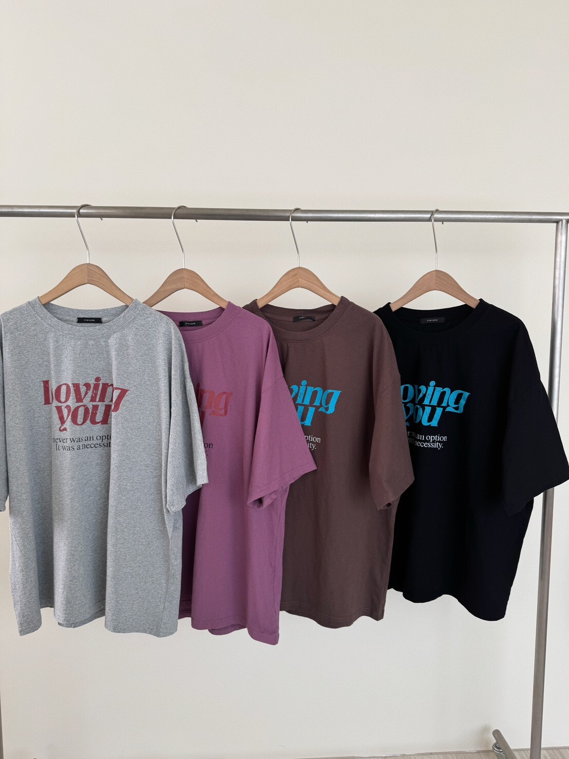 撞色字母寬鬆短袖大Tee