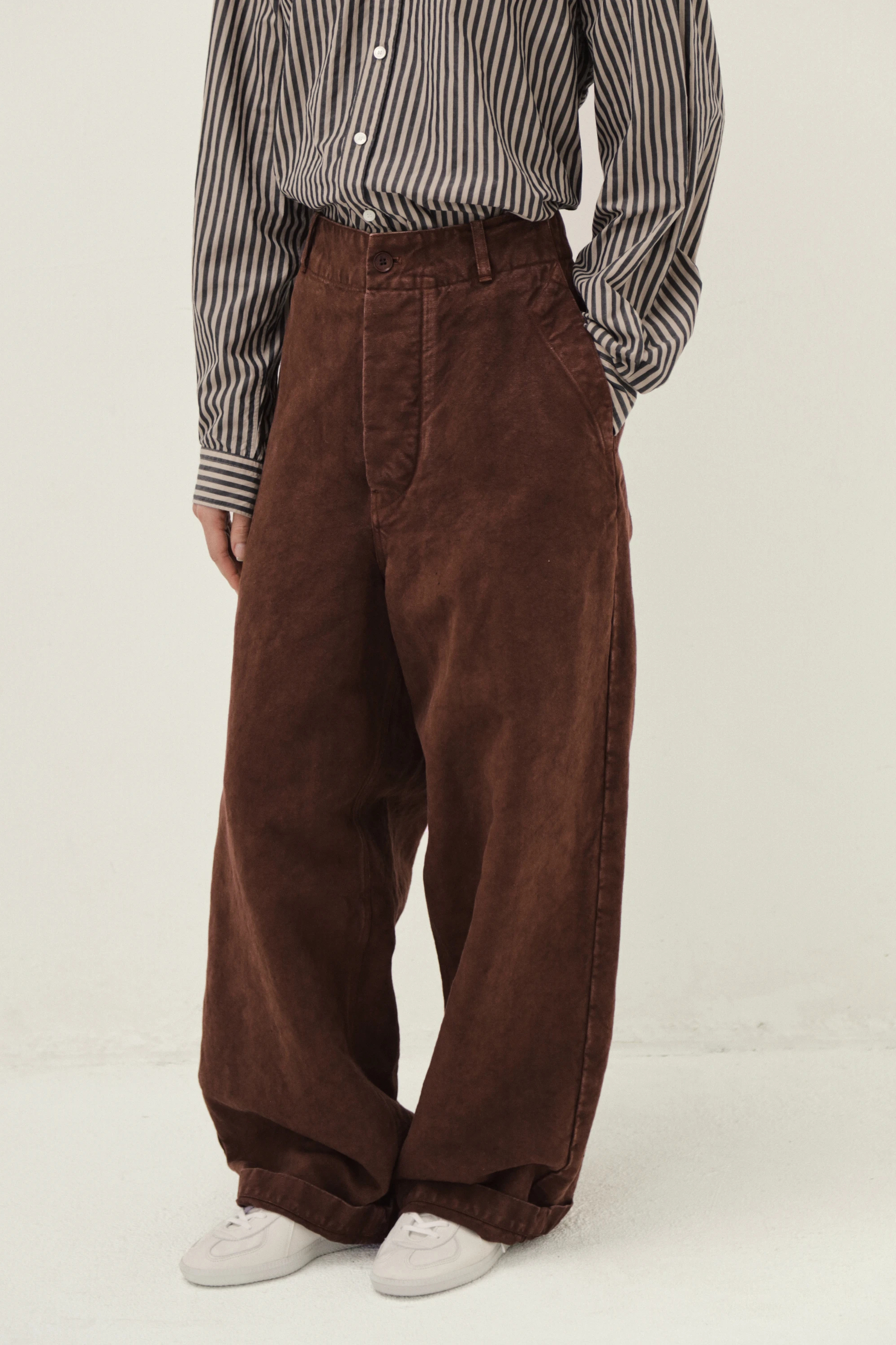 KAPTAIN SUNSHINE COTTON HEMP WIDE PANTS