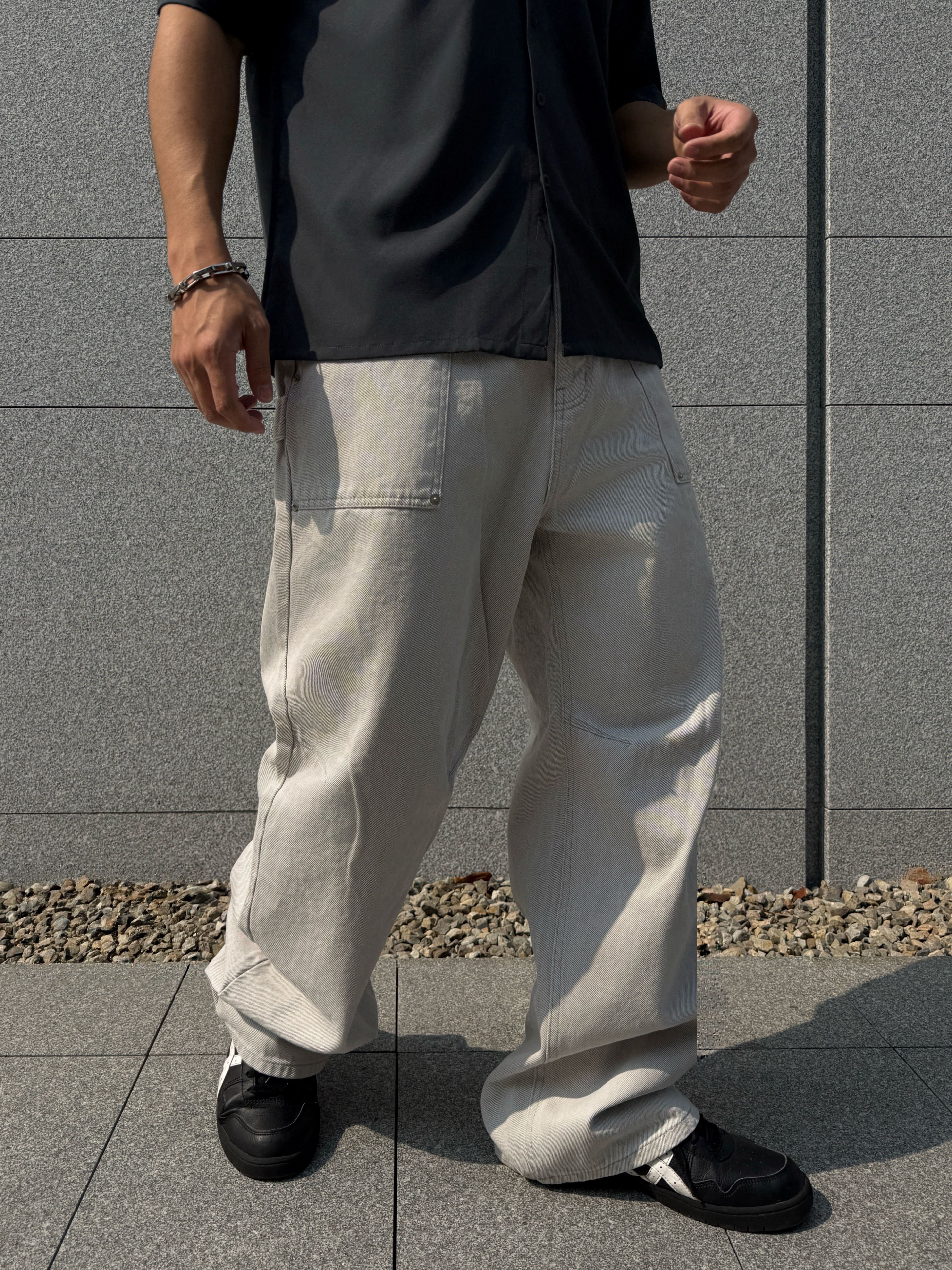 [1atm] 分化-拉環落地褲