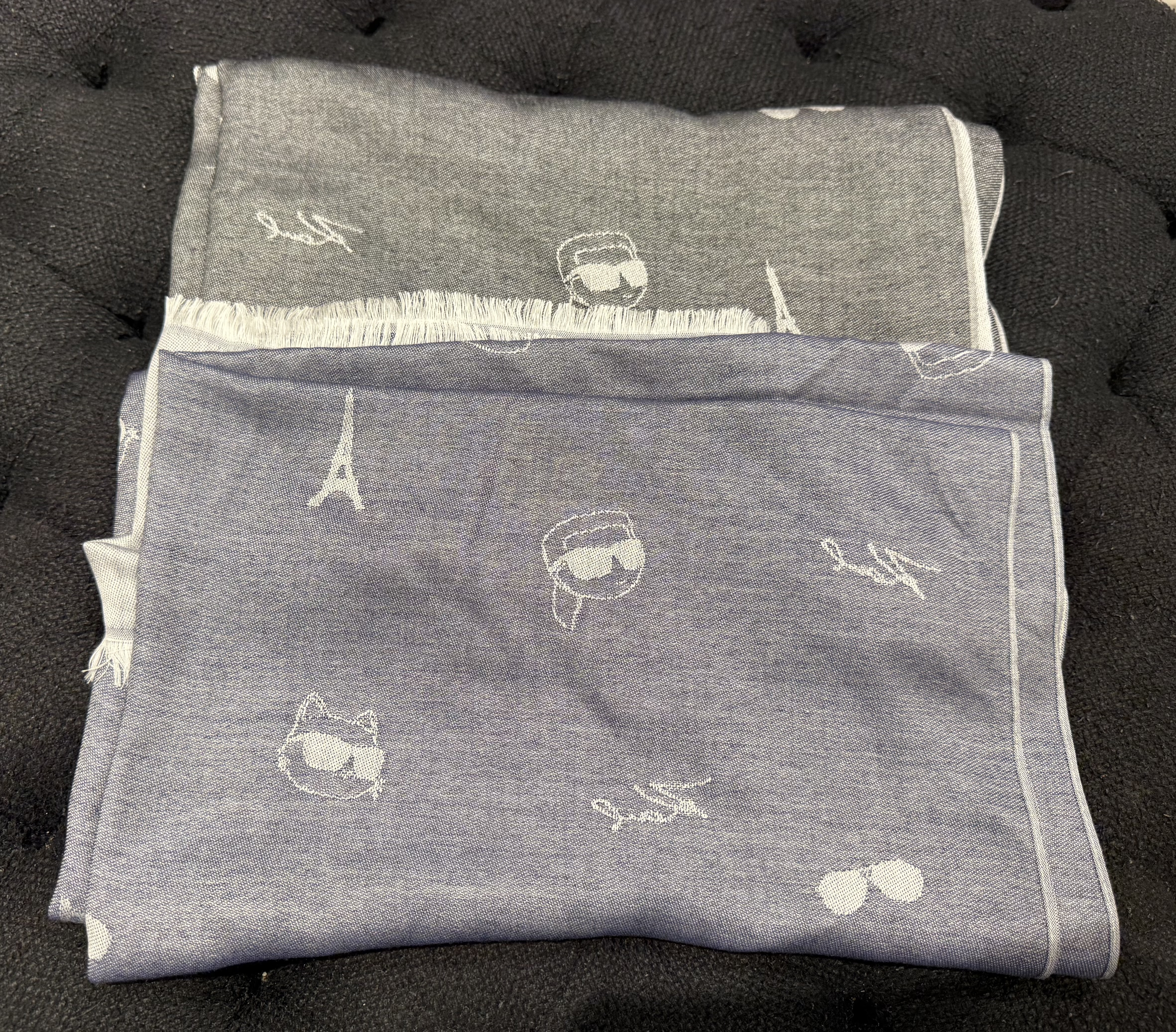 Karl Lagerfeld 圍巾 (貓貓滿版) KL94