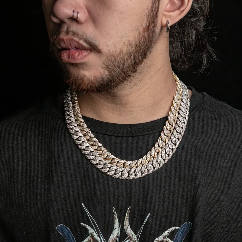 代購-Gold Coast 14MM雪花滿鑲邁阿密古巴項鍊