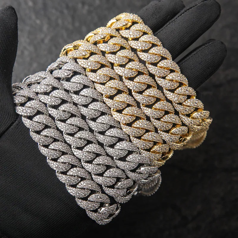 代購-Gold Coast 14MM雪花滿鑲邁阿密古巴項鍊