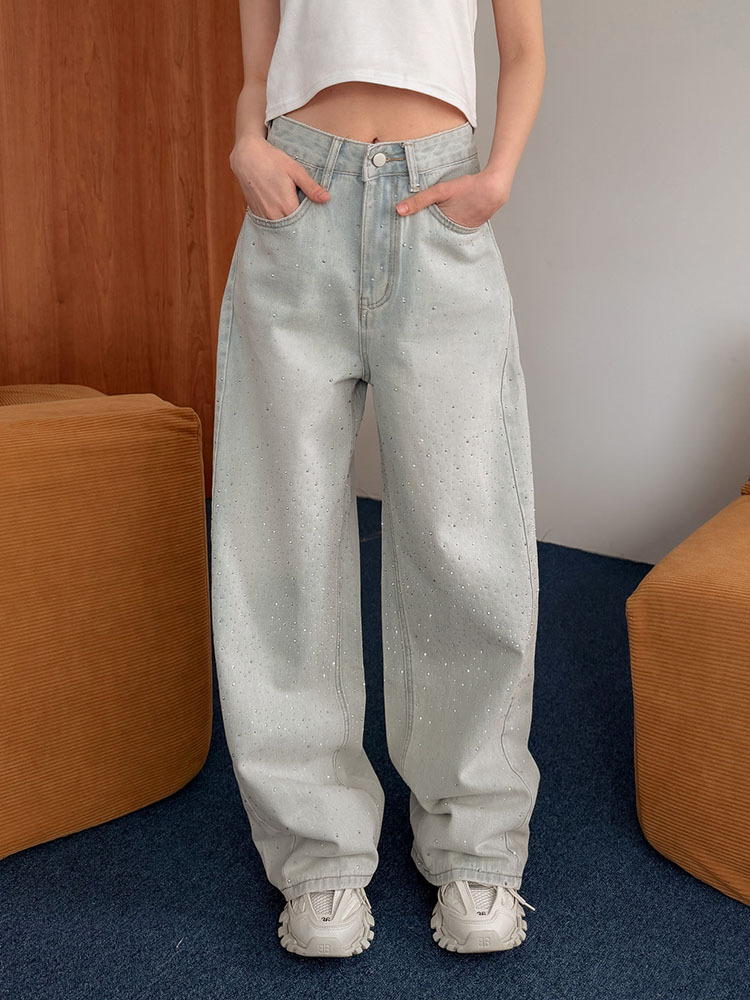 升級版！滿天星✨細閃碎鑽·落地寬褲（3色，S-XL)