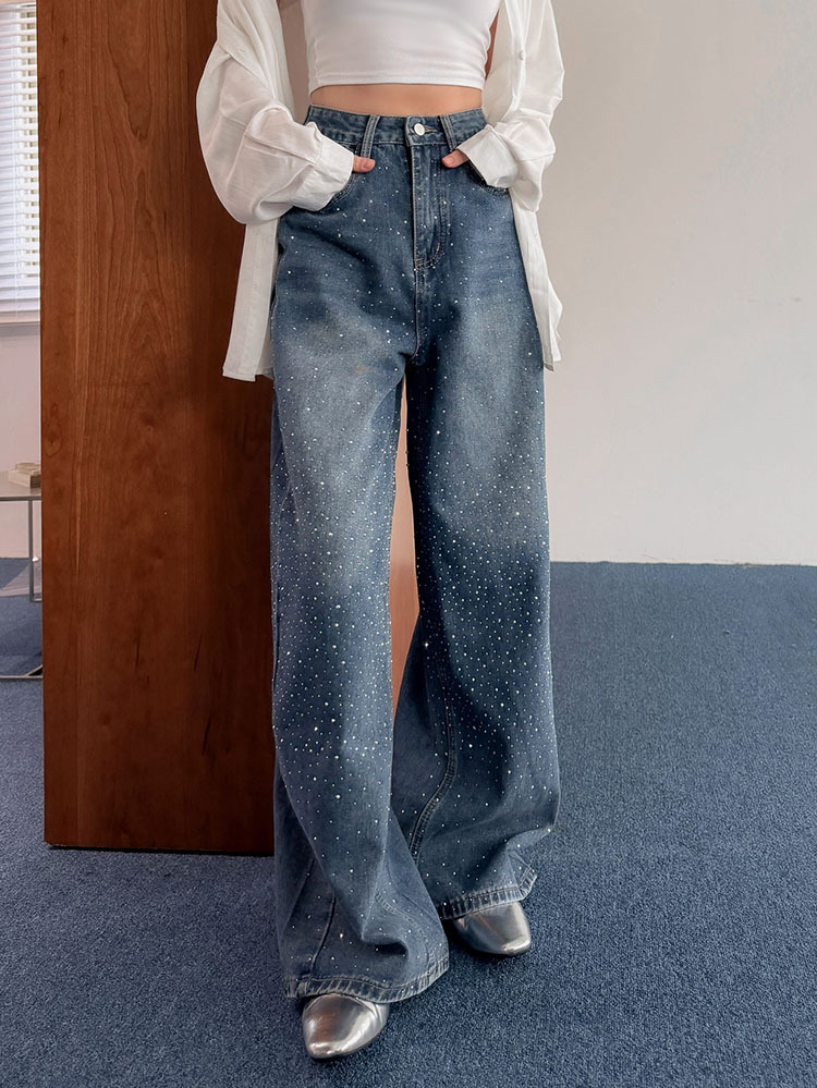 升級版！滿天星✨細閃碎鑽·落地寬褲（3色，S-XL)